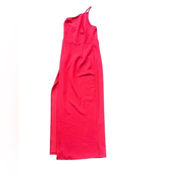 Abercrombie Asymmetrical One-Shoulder Maxi Dress Red Size Small Wedding  Guest